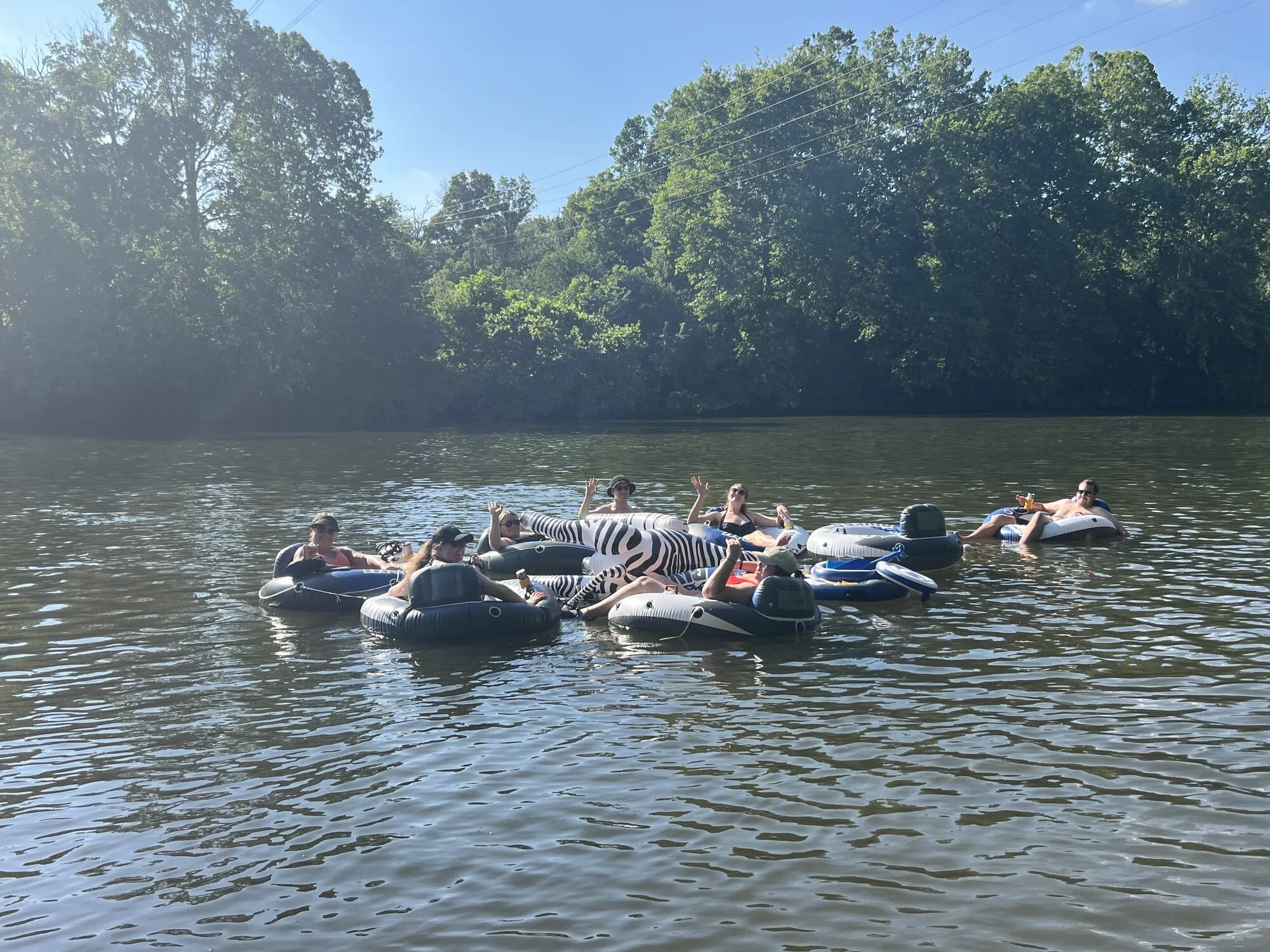 Flotilla from distance on a sunny day